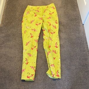 Randi M. Women’s Lime Green and Pink Shoe Printed Pants 4